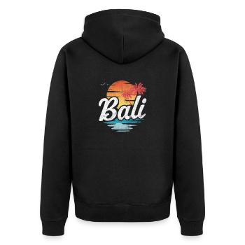 Bali - Veste à capuche bio Premium Unisexe - noir - Dos - Nico (187cm)