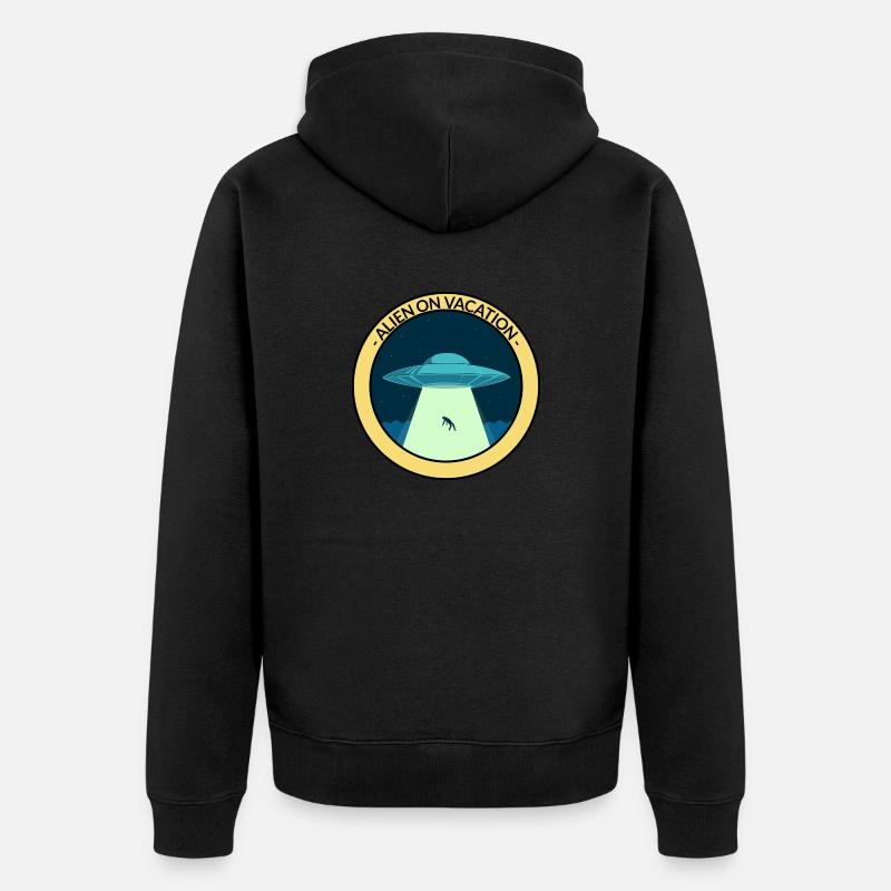 Alien sur Vacay - Veste à capuche bio Premium Unisexe - noir