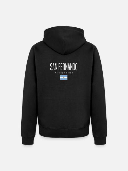 San Fernando Argentinien Argentinier - Unisex Premium Bio Zip Hoodie - Schwarz