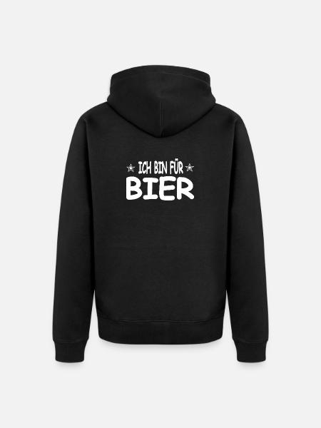 Bière - Veste à capuche bio Premium Unisexe - noir