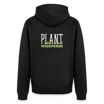 Garten- Und Pflanzenliebhaber Geschenke - Unisex Premium Bio Zip Hoodie - Schwarz - Hinten - Nico (187cm)