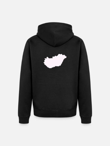 Hungary Country - Unisex Premium Organic Zip Hoodie - black