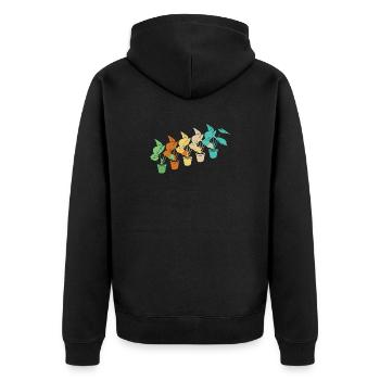Pflanzenliebhaber Lustiger Garten-humor - Unisex Premium Bio Zip Hoodie - Schwarz - Hinten - Nico (187cm)