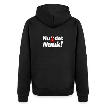 Nu Det Nuuk Groenland Jeu de mots Graphique Red Bunny - Veste à capuche bio Premium Unisexe - noir - Dos - Nico (187cm)