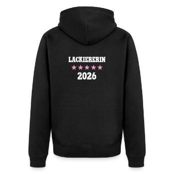 Lackiererin 2026 Beruf Lackierer Lackiererei Azubi - Unisex Premium Bio Zip Hoodie - Schwarz - Hinten - Nico (187cm)