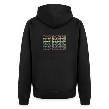 Tap Dance Pastel Rainbow - Unisex Premium Organic Zip Hoodie - black - Back - Nico (187cm)