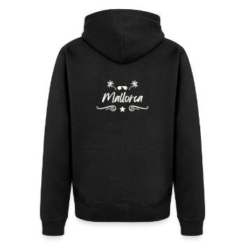 Mallora Palm Beach Logo - Veste à capuche bio Premium Unisexe - noir - Dos - Nico (187cm)