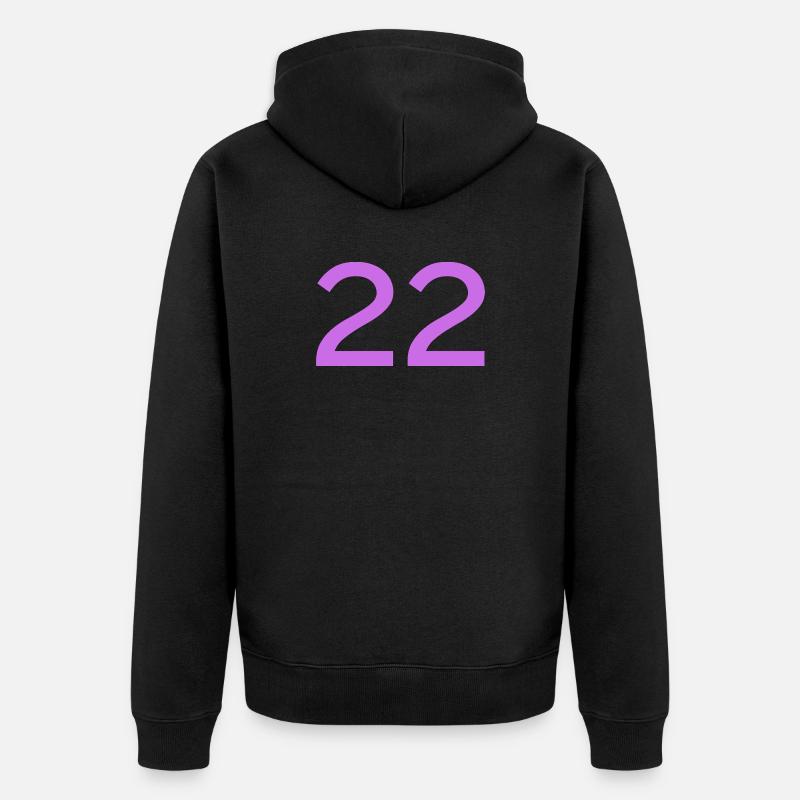 22 - Veste à capuche bio Premium Unisexe - noir