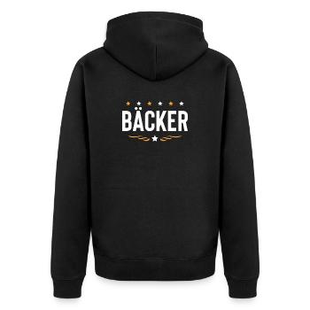 Métier de boulanger - Veste à capuche bio Premium Unisexe - noir - Dos - Nico (187cm)