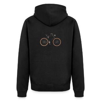 Vélo de sécurité - Veste à capuche bio Premium Unisexe - noir - Dos - Nico (187cm)
