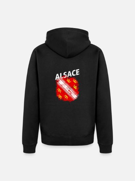 Alsace - Unisex Premium Bio Zip Hoodie - Schwarz