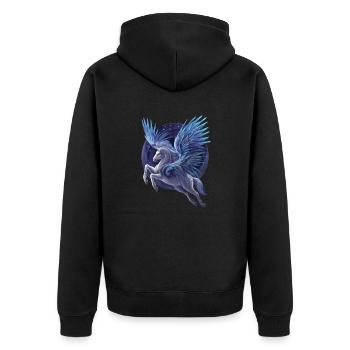 Pegasus - Veste à capuche bio Premium Unisexe - noir - Dos - Nico (187cm)