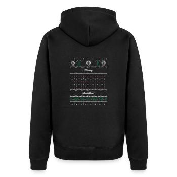 Merry Christmas Pattern - Veste à capuche bio Premium Unisexe - noir - Dos - Nico (187cm)