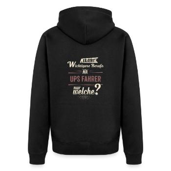 Wichtigere Berufe als - UPS Fahrer - rot retro - - Veste à capuche bio Premium Unisexe - noir - Dos - Nico (187cm)