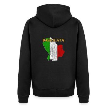Basilicate - Veste à capuche bio Premium Unisexe - noir - Dos - Nico (187cm)
