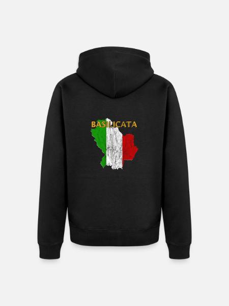 Basilicata - Unisex Premium Bio Zip Hoodie - Schwarz