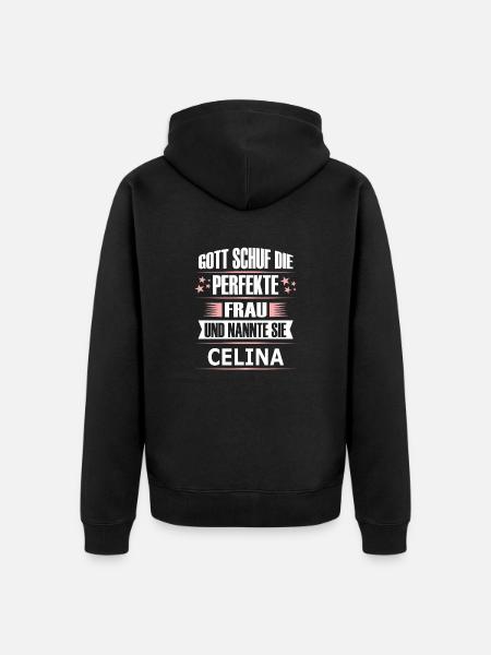 CELINA - Unisex Premium Bio Zip Hoodie - Schwarz
