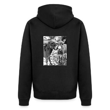 Deux ânes - Veste à capuche bio Premium Unisexe - noir - Dos - Nico (187cm)