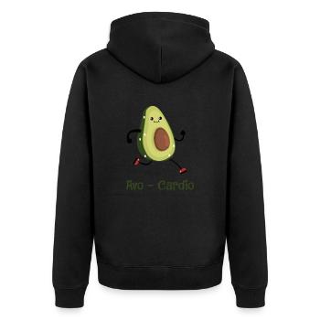 Cardio AVOCADO Sports - Veste à capuche bio Premium Unisexe - noir - Dos - Nico (187cm)