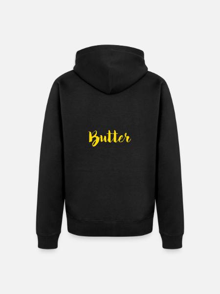 Butter - Unisex Premium Bio Zip Hoodie - Schwarz