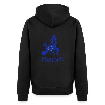 Europe - Veste à capuche bio Premium Unisexe - noir - Dos - Nico (187cm)
