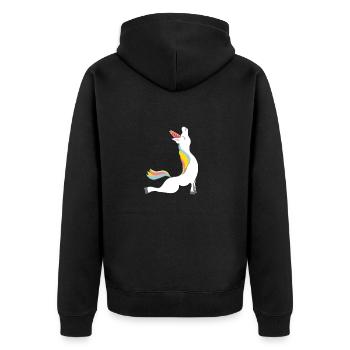 licorne de yoga - Veste à capuche bio Premium Unisexe - noir - Dos - Nico (187cm)