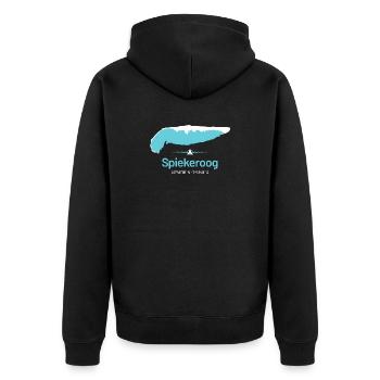 Spiekeroog | Design map - Unisex Premium Organic Zip Hoodie - black - Back - Nico (187cm)