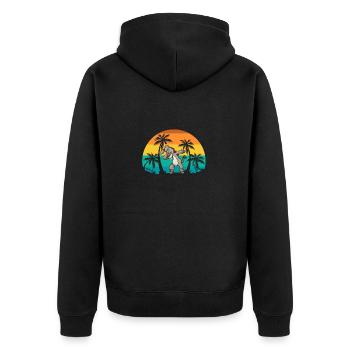 Dabbing Esel vor Palmen Urlaub Mallorca - Veste à capuche bio Premium Unisexe - noir - Dos - Nico (187cm)