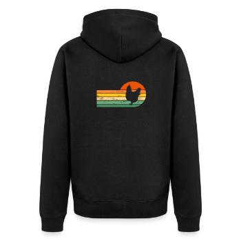 Chicken chickens - Unisex Premium Organic Zip Hoodie - black - Back - Nico (187cm)