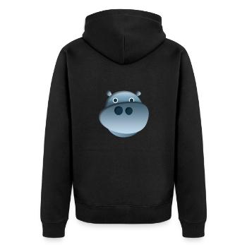 Hippopotame doré - Veste à capuche bio Premium Unisexe - noir - Dos - Nico (187cm)