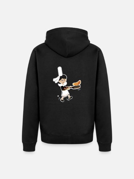 Breton crepe maker - Unisex Premium Organic Zip Hoodie - black