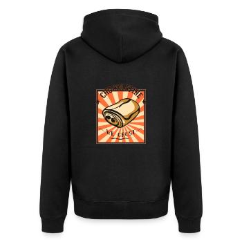 chocolatine - Veste à capuche bio Premium Unisexe - noir - Dos - Nico (187cm)