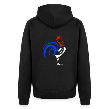coq français - Veste à capuche bio Premium Unisexe - noir - Dos - Nico (187cm)