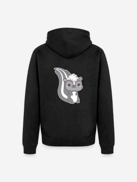Skunk - Unisex Premium Organic Zip Hoodie - black