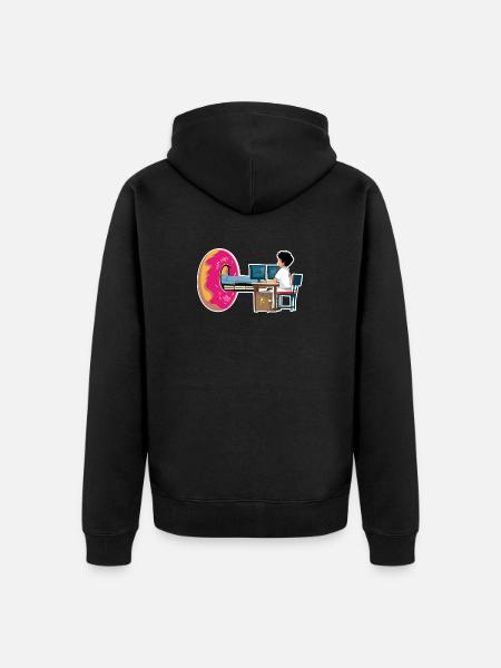 Gift Manip Radio Scanner Irm Donut Radiologie - Uniseks Premium bio ziphoodie - zwart