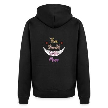 Vous devriez sourire plus - Veste à capuche bio Premium Unisexe - noir - Dos - Nico (187cm)
