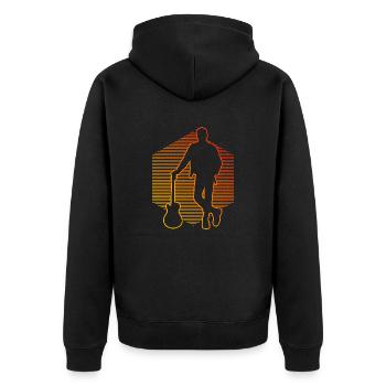 Guitar Player Men Egitarre Electric Guitar - Unisex Premium Organic Zip Hoodie - black - Back - Nico (187cm)