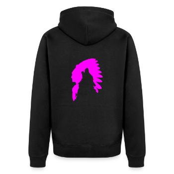 Indien et Loup T-shirt SPORT Cadeau D'Anniveesaire - Veste à capuche bio Premium Unisexe - noir - Dos - Nico (187cm)