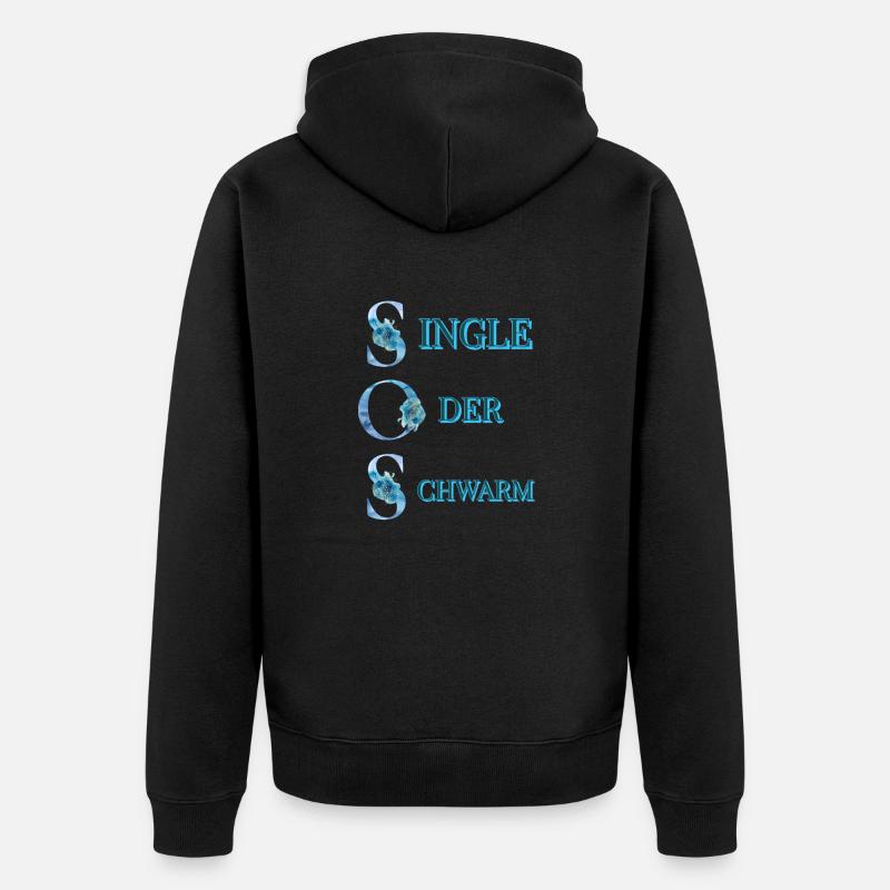 SOS Simple ou Essaim - Veste à capuche bio Premium Unisexe - noir