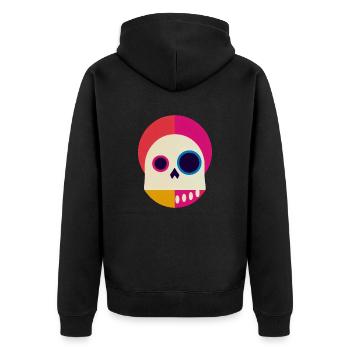 The Undead Clown - Unisex Premium Organic Zip Hoodie - black - Back - Nico (187cm)