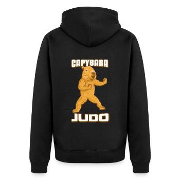 Capybara Judo - Veste à capuche bio Premium Unisexe - noir - Dos - Nico (187cm)
