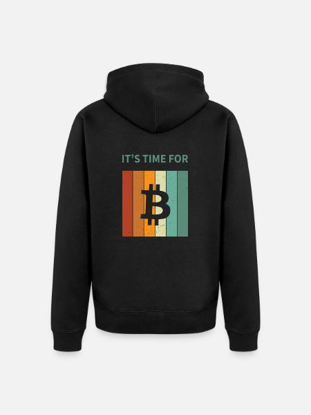 Bitcoin - Unisex Premium Organic Zip Hoodie - black