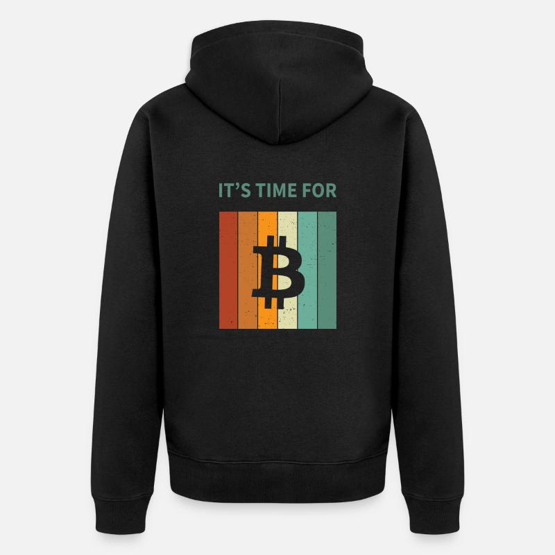 Bitcoin - Unisex Premium Bio Zip Hoodie - Schwarz
