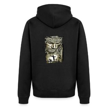 Jesus Mary Mother of Jesus Madonna Mary Marianna - Unisex Premium Organic Zip Hoodie - black - Back - Nico (187cm)