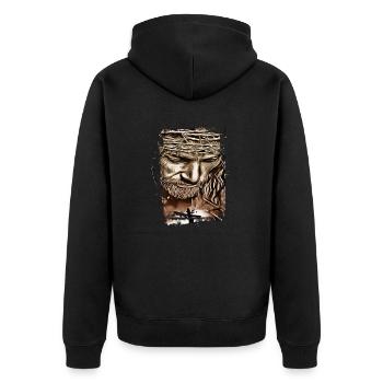 Jesus Mary Mother of Jesus Madonna Mary Marianna - Unisex Premium Organic Zip Hoodie - black - Back - Nico (187cm)