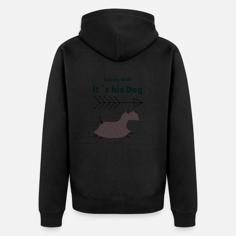 Hunde-Alibi - Unisex Premium Bio Zip Hoodie - Schwarz
