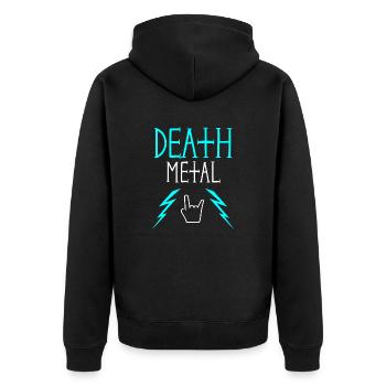 Musique death metal - Veste à capuche bio Premium Unisexe - noir - Dos - Nico (187cm)