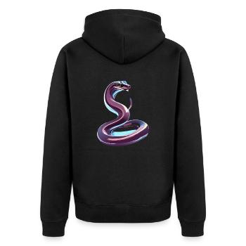 Serpent chromé - Veste à capuche bio Premium Unisexe - noir - Dos - Nico (187cm)
