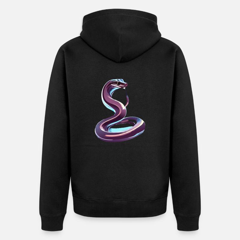 Serpent chromé - Veste à capuche bio Premium Unisexe - noir