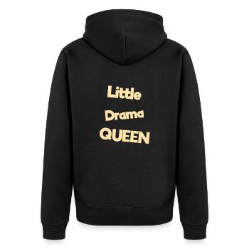 Babysprüche - Unisex Premium Bio Zip Hoodie - Schwarz - Hinten - Nico (187cm)